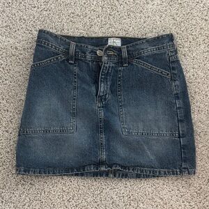Calvin Klein Vintage Dark Blue Denim Mini Skirt